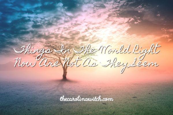 Things In the World Right Now Are Not As They Seem Blog post title